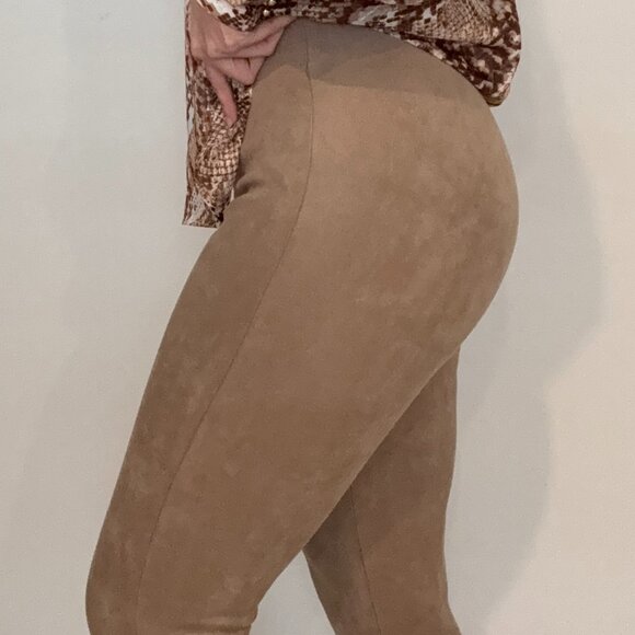 Zara Faux Suede Leggings - talla M - Picture 1 of 6